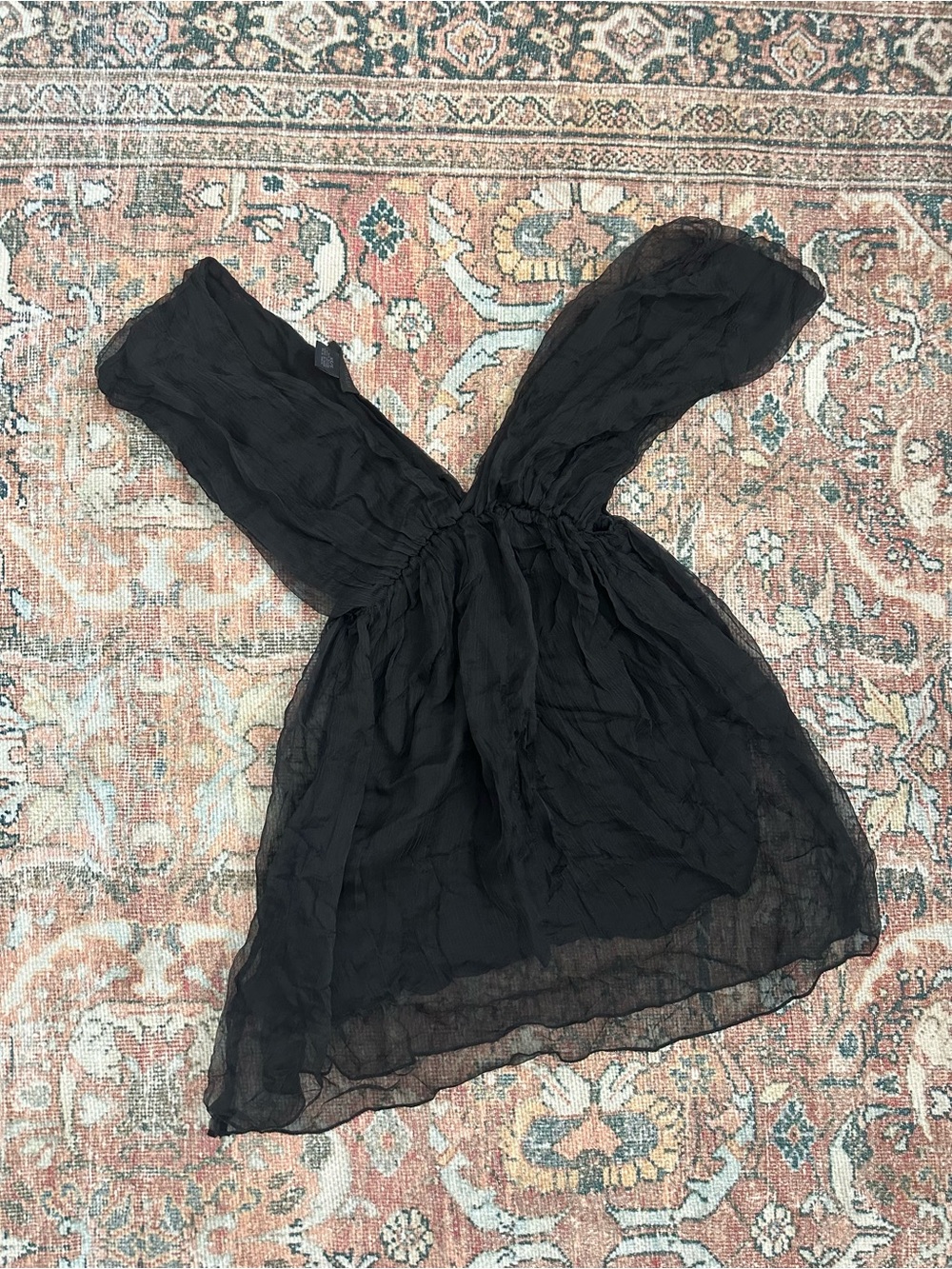 Steve Madden Black Sheer Swim Coverup Dress